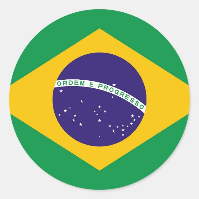 Sticker with Flag of Brazil (Front)