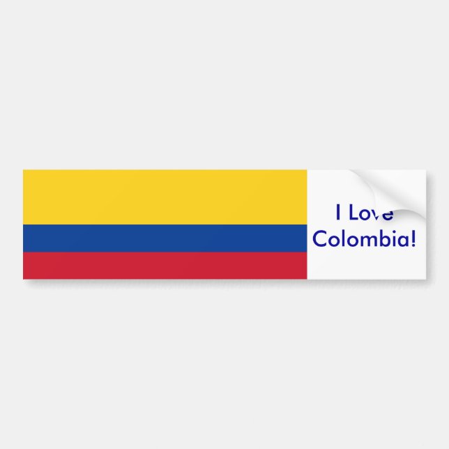 Sticker with Flag of Colombia (Front)