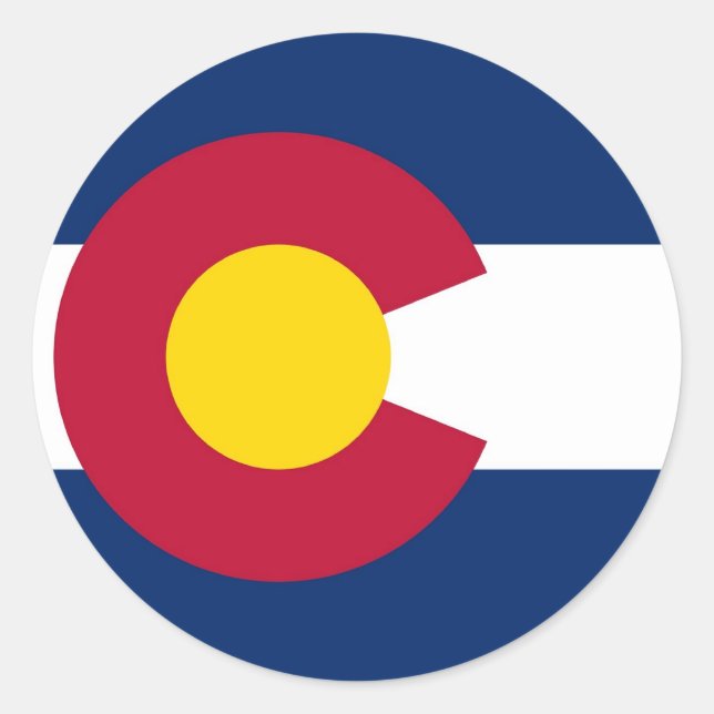 Sticker with Flag of Colorado (Front)