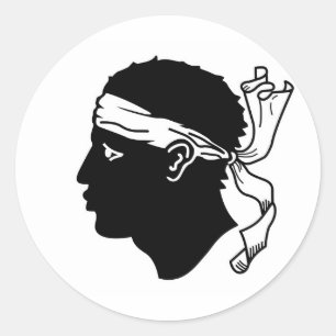 Sticker with Flag of Corsica, France