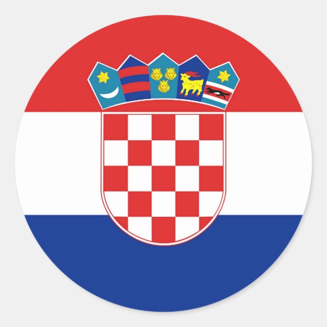 Sticker with Flag of Croatia (Front)