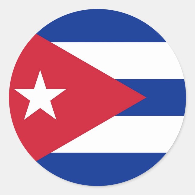 Sticker with Flag of Cuba (Front)