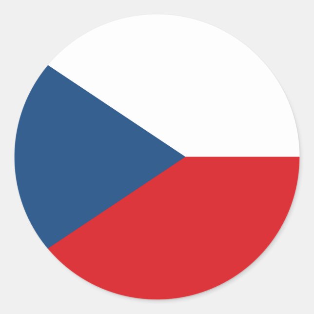 Sticker with Flag of Czechia (Front)