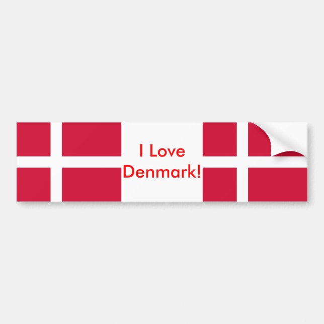 Sticker with Flag of Denmark (Front)