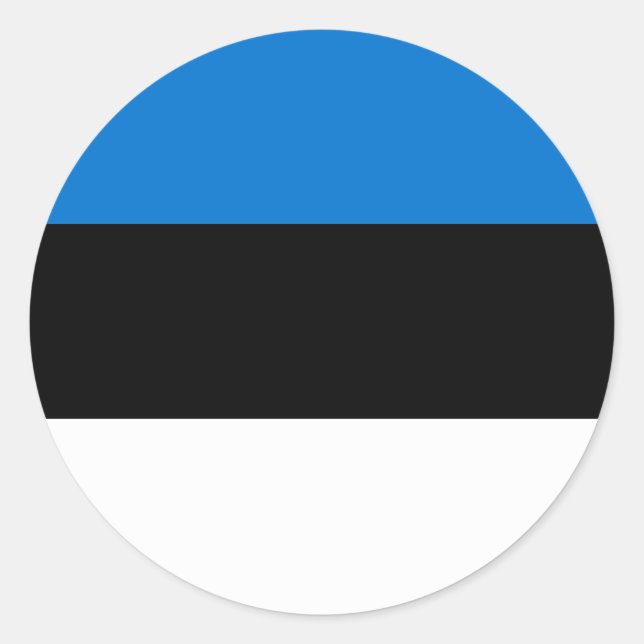 Sticker with Flag of Estonia (Front)
