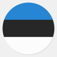 Sticker with Flag of Estonia