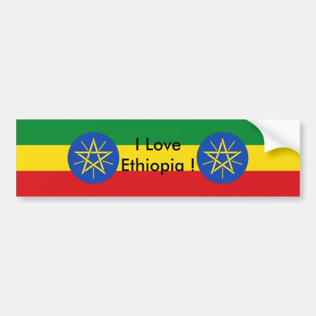 Sticker with Flag of Ethiopia (Front)