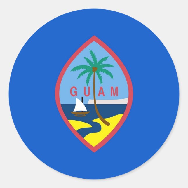 Sticker with Flag of Guam (Front)