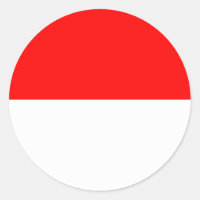 Sticker with Flag of Indonesia