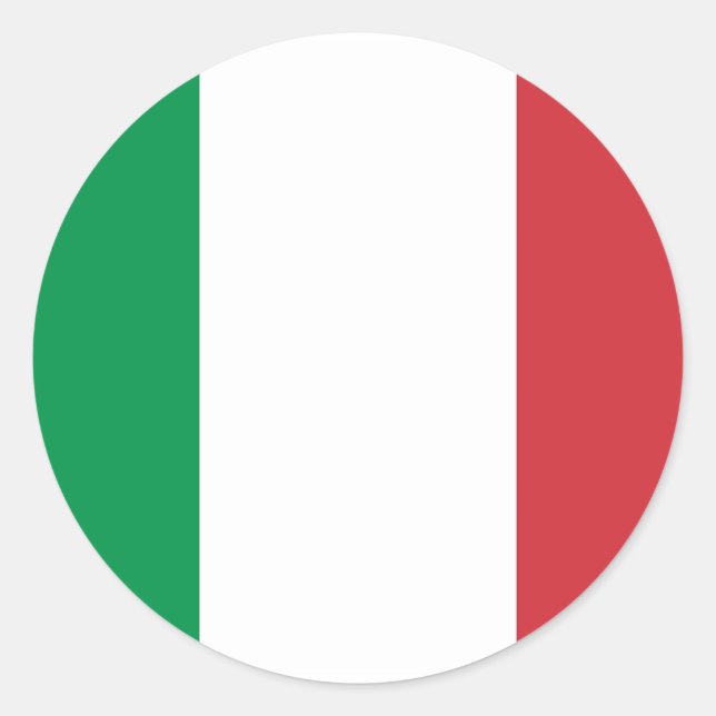 Sticker with Flag of Italy (Front)