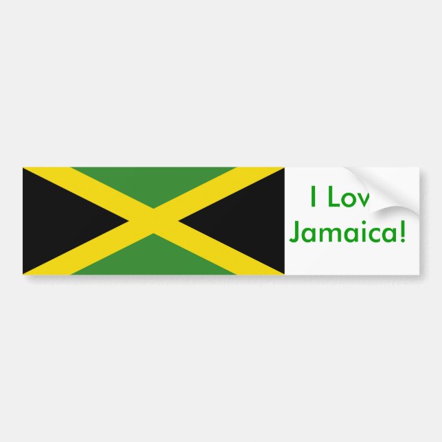Sticker with Flag of Jamaica (Front)