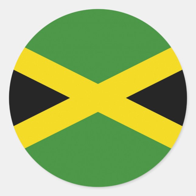 Sticker with Flag of Jamaica (Front)
