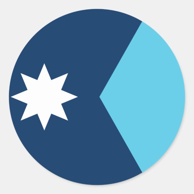 Sticker with Flag of Minnesota, USA (Front)