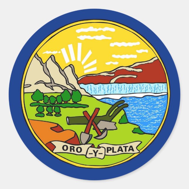 Sticker with Flag of Montana (Front)