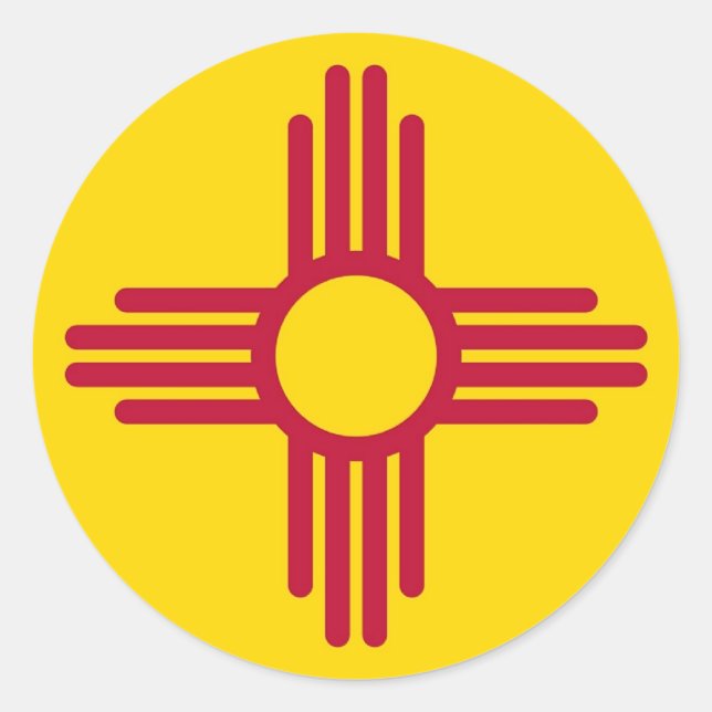 Sticker with Flag of New Mexico (Front)