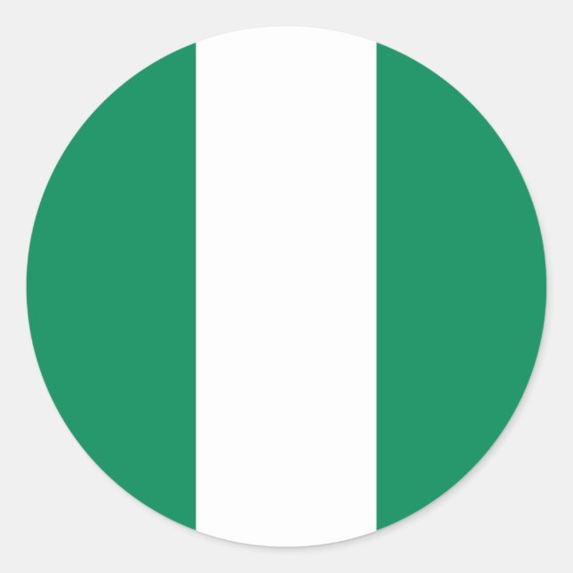 Sticker with Flag of Nigeria (Front)