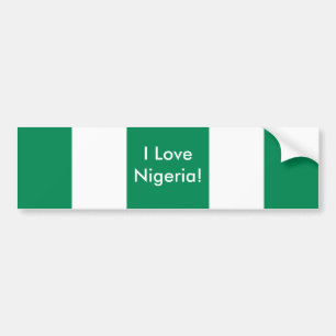 Sticker with Flag of Nigeria