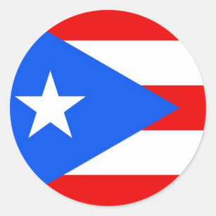 Sticker with Flag of Puerto Rico