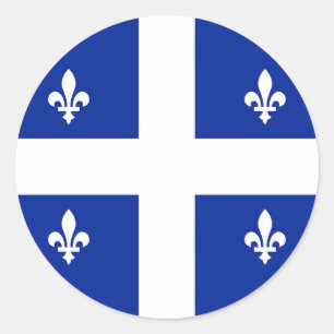 Sticker with Flag of Quebec, Canada