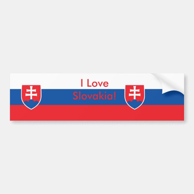 Sticker with Flag of Slovakia (Front)