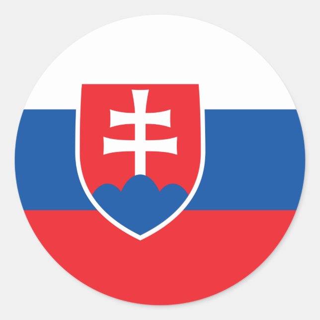 Sticker with Flag of Slovakia (Front)
