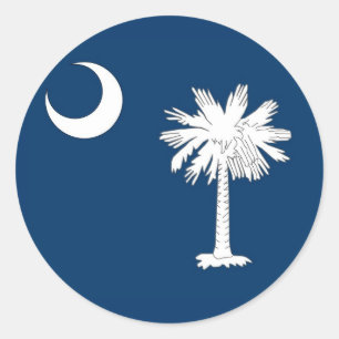Sticker with Flag of South Carolina