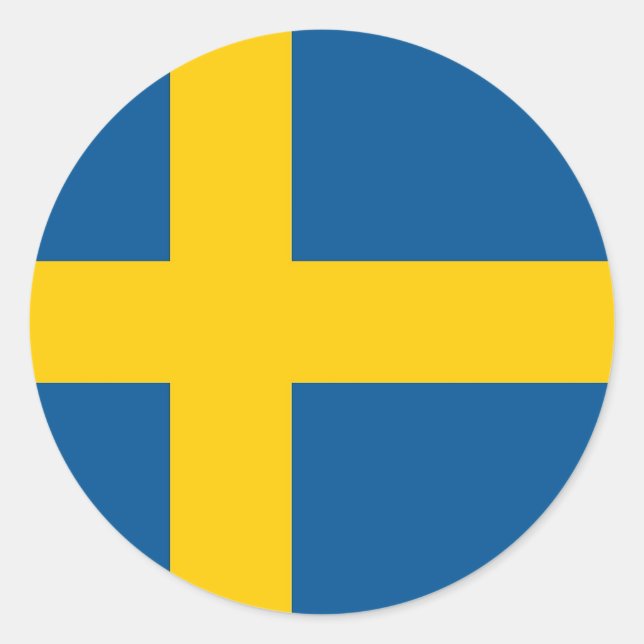 Sticker with Flag of Sweden (Front)