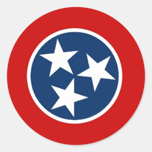 Sticker with Flag of Tennessee