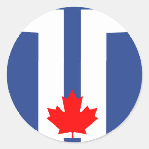 Sticker with Flag of Toronto, Canada