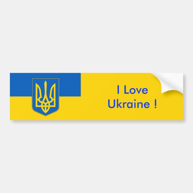 Sticker with Flag of Ukraine (Front)