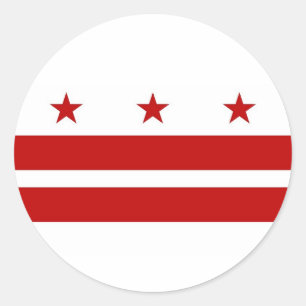 Sticker with Flag of Washington DC
