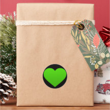 sticker with green heart