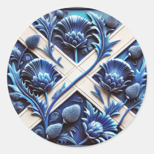 Sticker with Scottish Thistles Design
