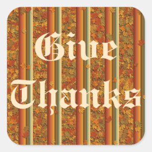 Stickers - Autumn Leaves and Stripes