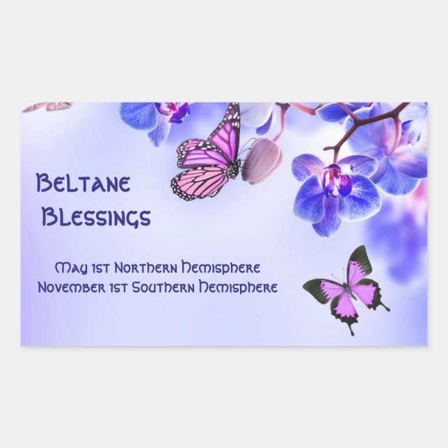 Stickers: Beltane Blessings Rectangular Sticker (Front)