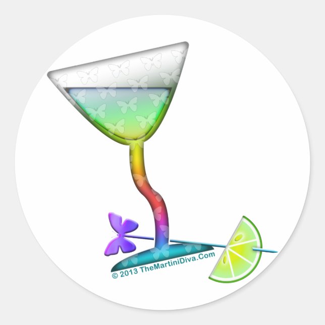 STICKERS - BUTTERFLY MARTINI (Front)
