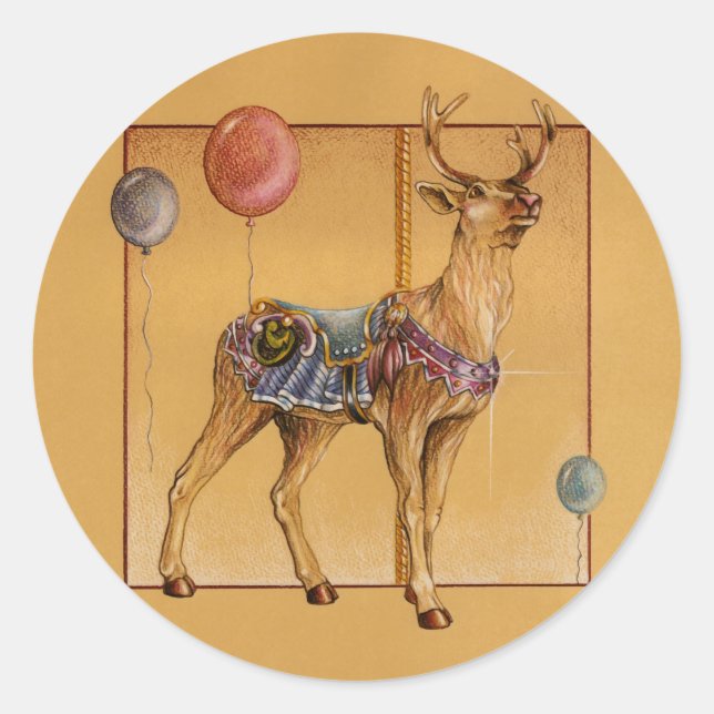 Stickers - Carousel Reindeer or Elk (Front)