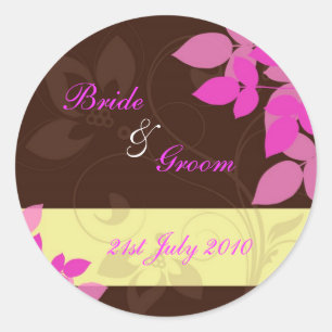 Stickers - Floral Flurry - Brown and Pink