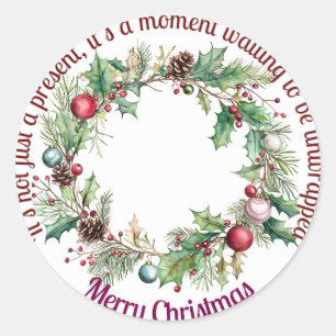 Stickers for gift wrapping
