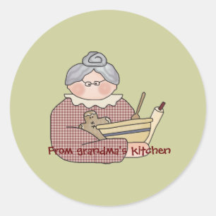 stickers....grandma kitchen classic round sticker