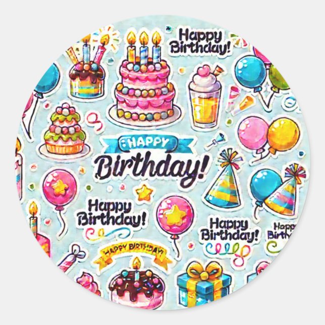 Stickers happy birthaday Halloween (Front)