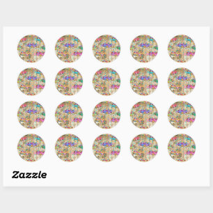 Stickers-Happy-Easter-Stickers Classic Round Sticker