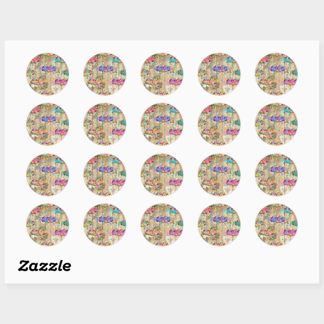 Stickers-Happy-Easter-Stickers Classic Round Sticker (Sheet)