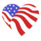 Stickers--Heart Flag