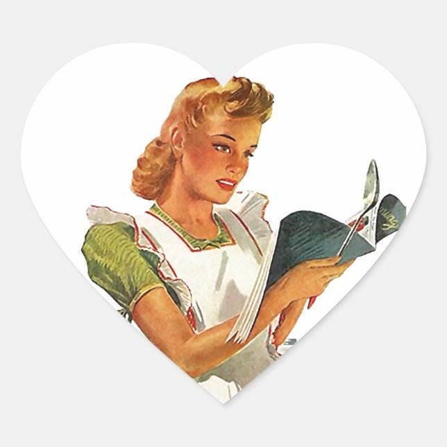 Stickers Hearts Vintage Homemaker Kitchen Cooking (Front)