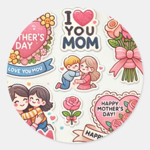 Stickers is love mum for mother day