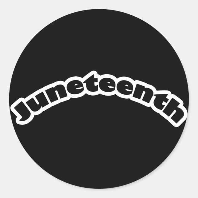 Stickers: Juneteenth Classic Round Sticker (Front)