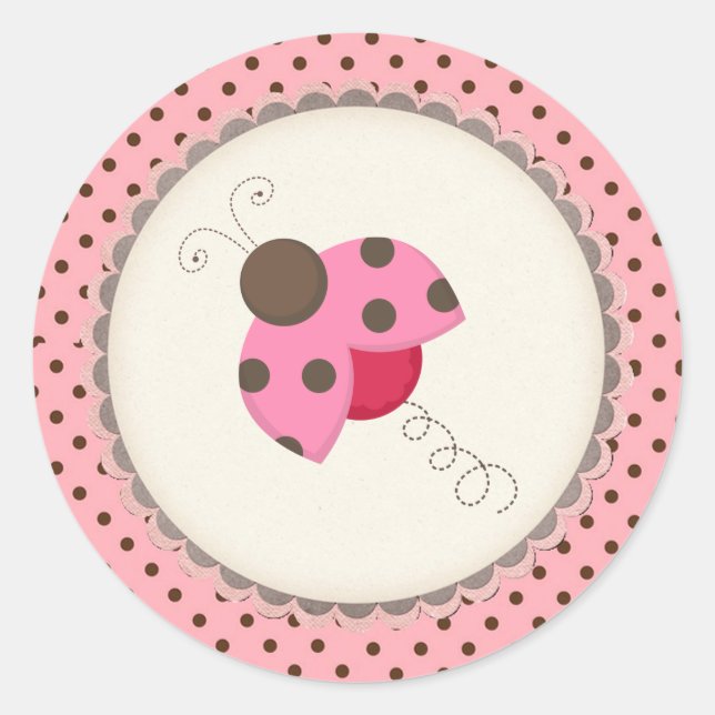 Stickers/Lady bug Classic Round Sticker (Front)