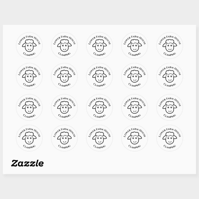 Stickers - Lower Farm House Glamping Sheep Design (Sheet)