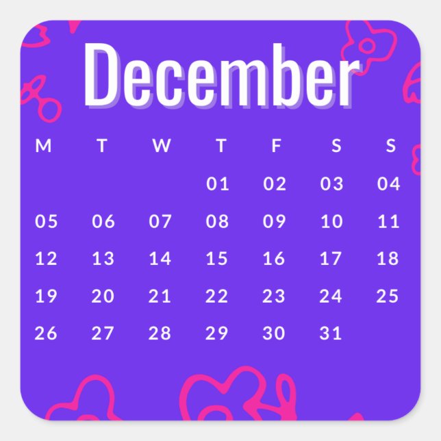 Stickers month of year - December (S'C) (Front)